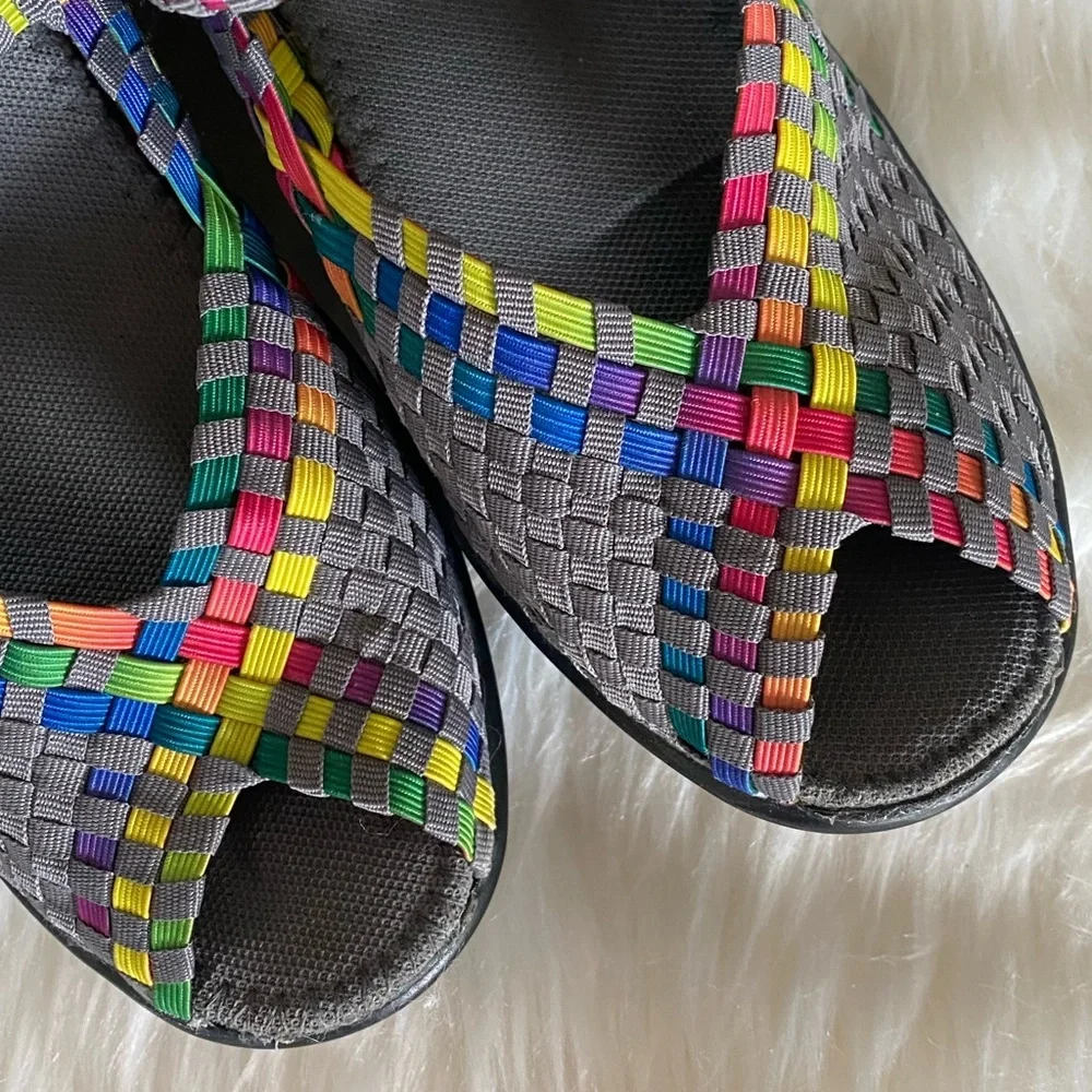 Steve by Steve Madden Brynn women's woven peep toe Mary Jane shoes, Sz. 8.5
